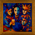 The Venetian Ball 1 — 36 × 36" Oil on Canvas