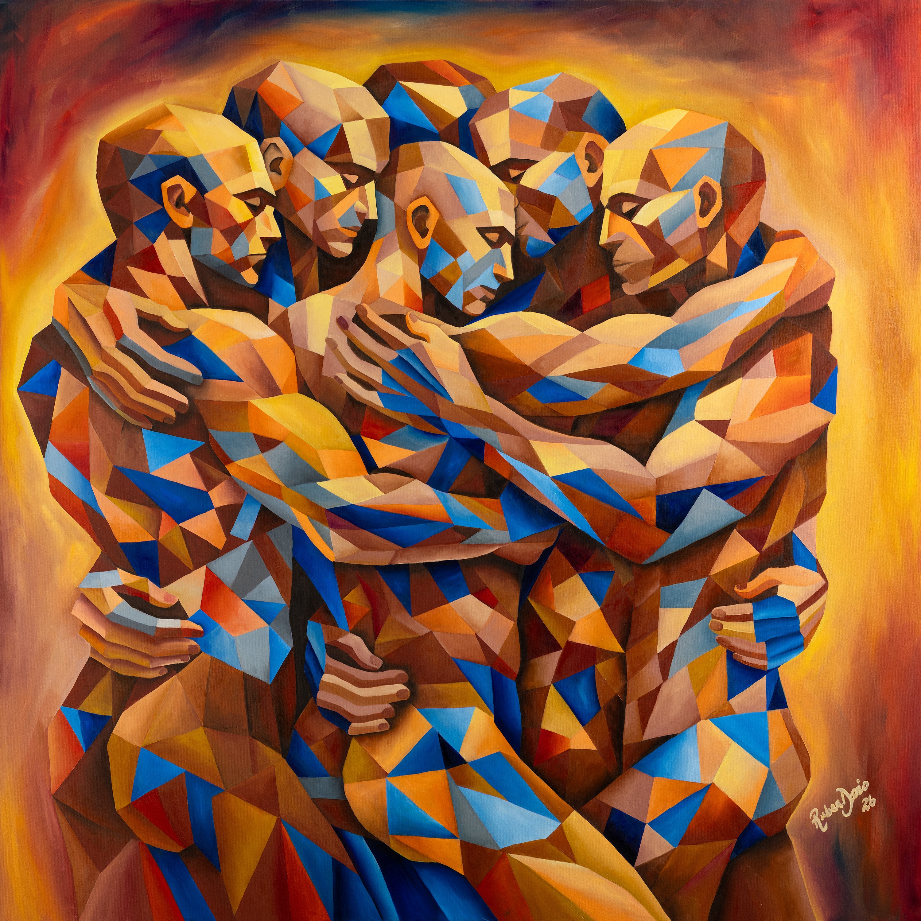 Geometry of Belonging - 48 x 48" - oil on canvas