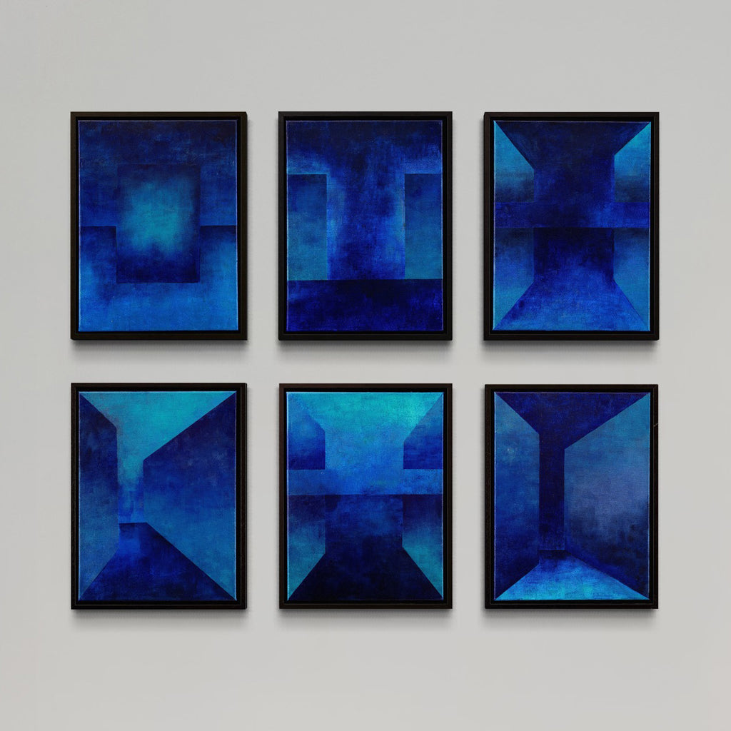 THRESHOLDS - Set of 6 framed pieces 12"x16" - oil on canvas