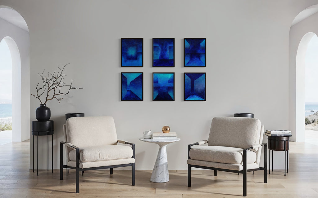 THRESHOLDS - Set of 6 framed pieces 12"x16" - oil on canvas