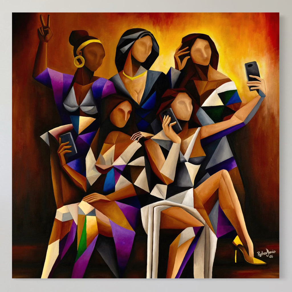 Les Demoiselles De Notre Temps - 36 x 36" - oil on canvas