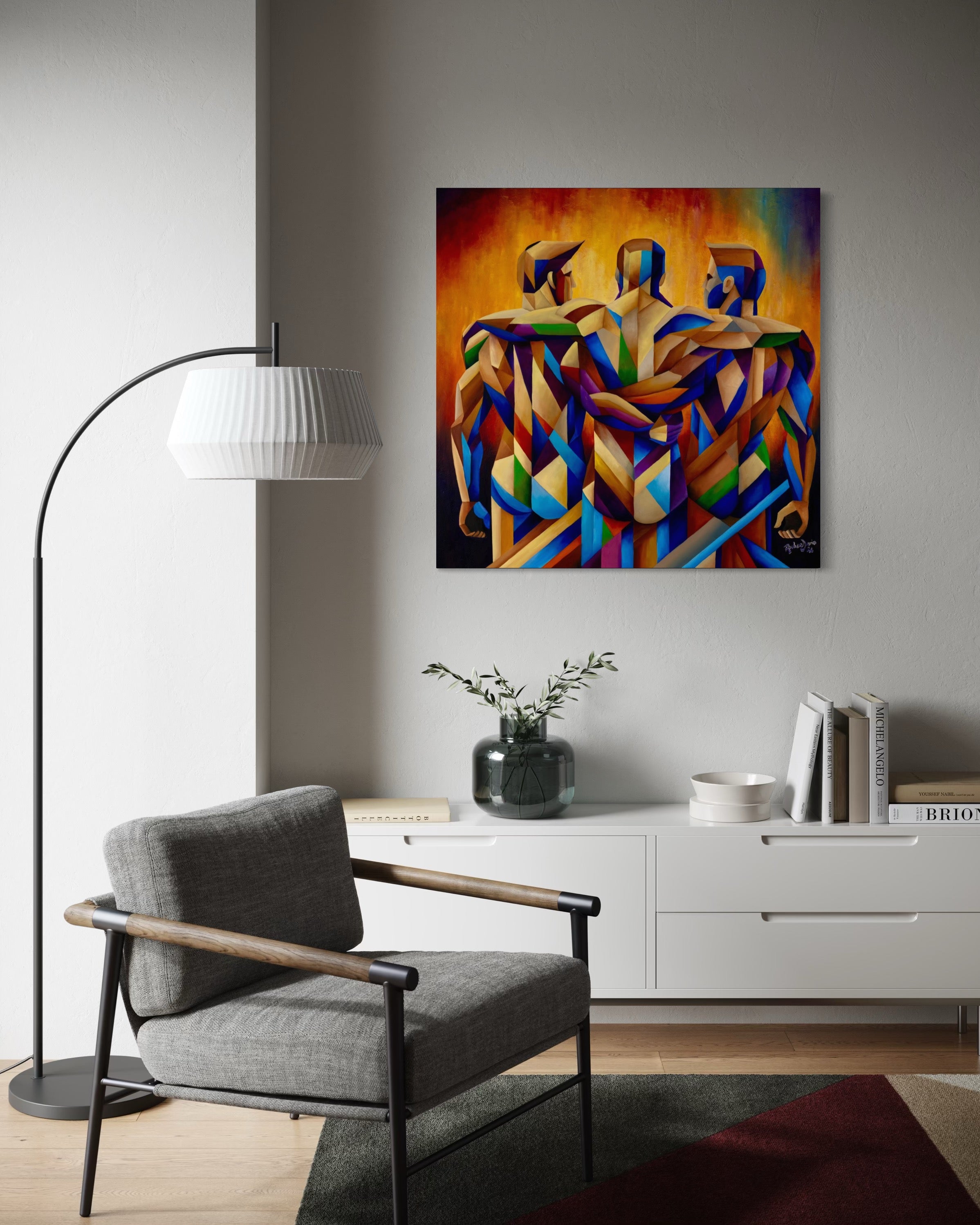 Together We Stand - 36 x 36" - oil on canvas