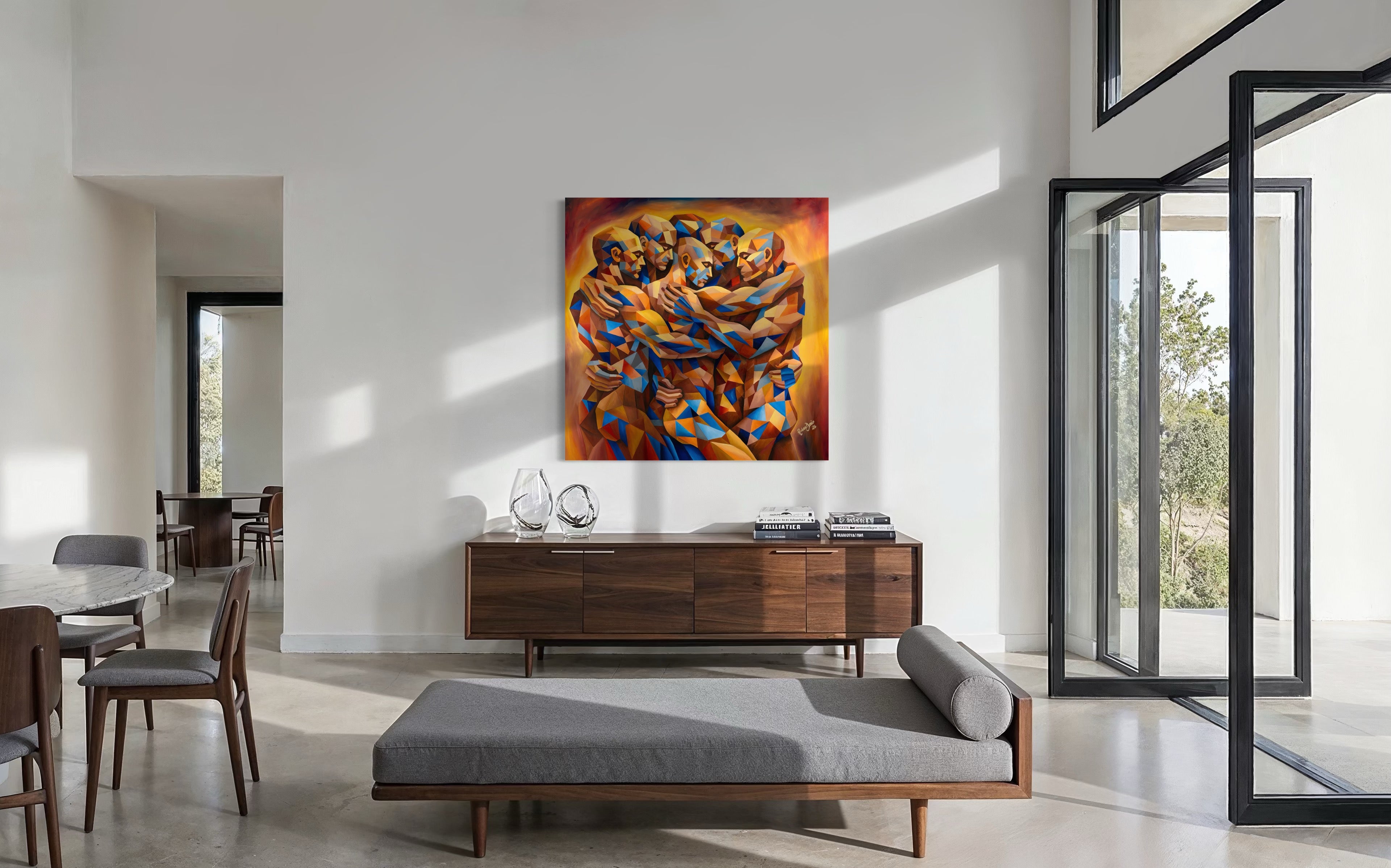 Geometry of Belonging - 48 x 48" - oil on canvas