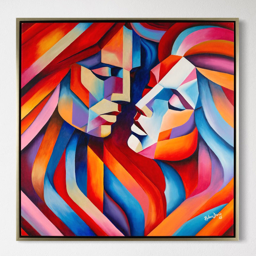 First to Rise - 36 x 36" - Framed oil on canvas