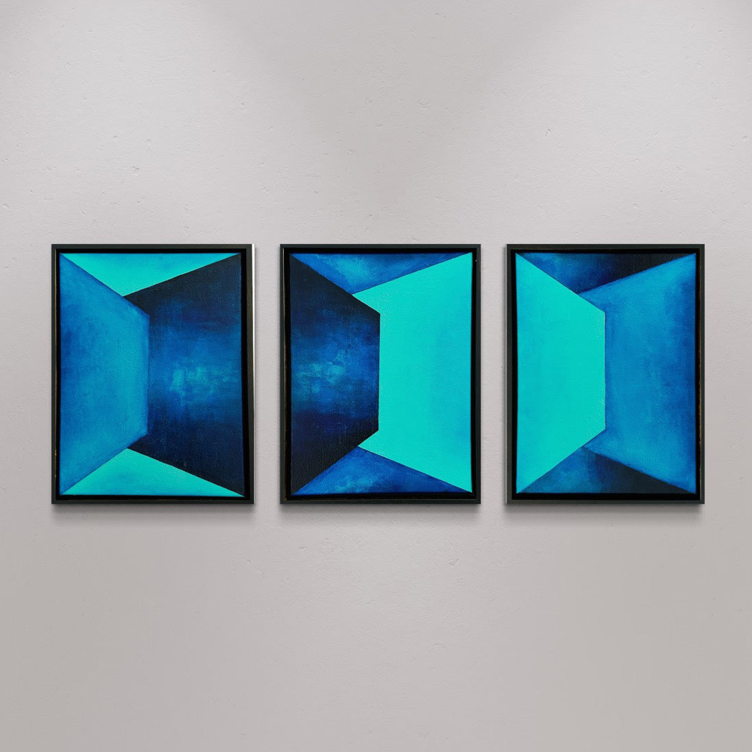 DAWN'S EMBRACE - Set of 3 framed pieces 12"x16" - oil on canvas